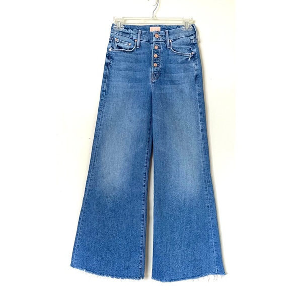 MOTHER Denim - Mother Denim Pixie Roller Ankle Fray Jeans Wide Leg